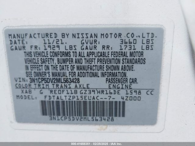 3N1CP5DV2ML563428 Nissan Kicks Sr Xtronic Cvt