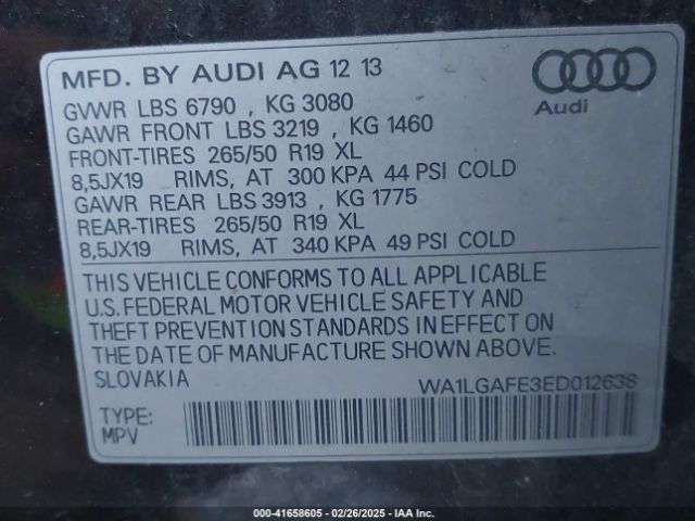 WA1LGAFE3ED012638 Audi Q7 3.0t Premium