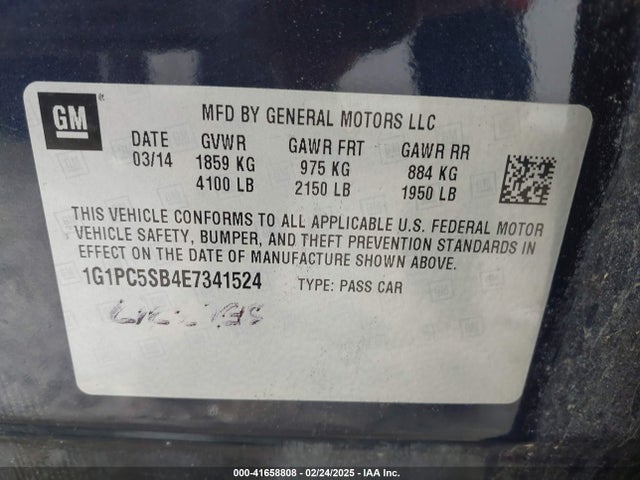 Chevrolet Cruze 1lt Auto 2014 1G1PC5SB4E7341524 Image 9