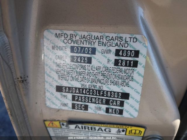 2003 JAGUAR XJ SAJDA14C03LF58382 Photo 8