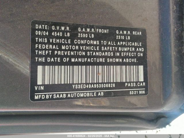 2005 SAAB 9-5 YS3ED49A953506826 Photo 8