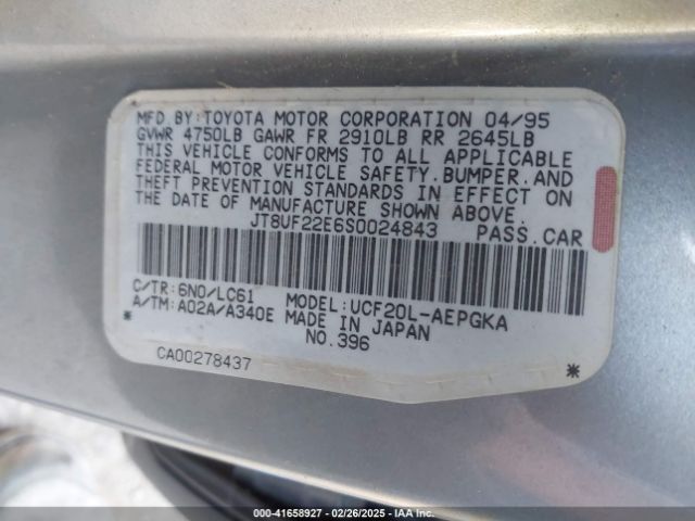 1995 LEXUS LS JT8UF22E6S0024843 Photo 8