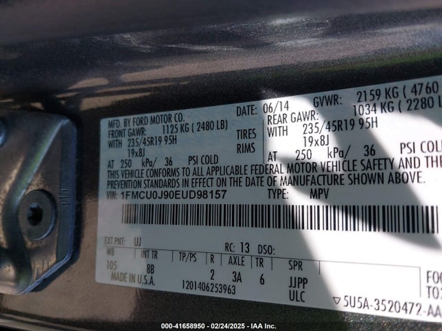 Ford Escape Titanium 2014 1FMCU0J90EUD98157 Image 9