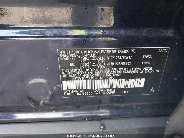 Toyota Rav4 Xle 2020 2T3W1RFV5LC057312 Image 9