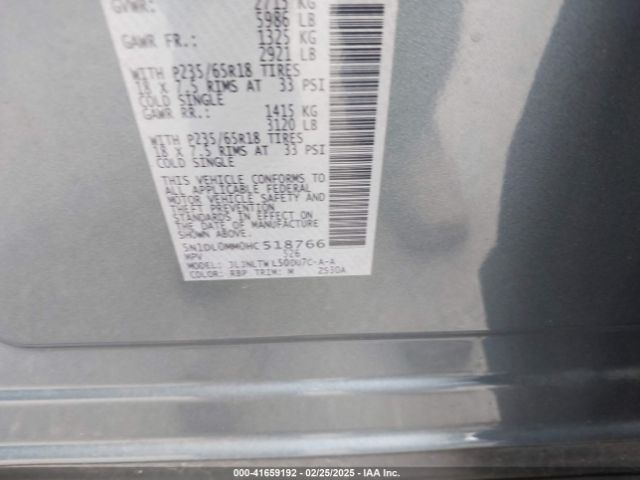 5N1DL0MM0HC518766 Infiniti QX60