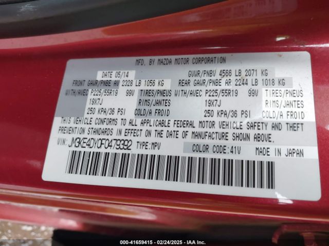 JM3KE4DY0F0479392 Mazda Cx-5 Grand Touring