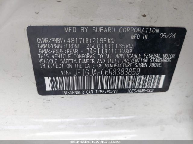 JF1GUAFC6R8383859 Subaru Impreza Sport 5-door