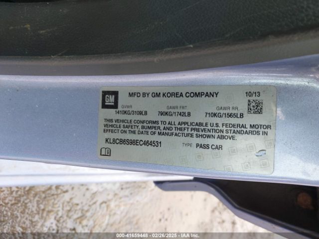 KL8CB6S98EC464531 Chevrolet Spark Ls Auto
