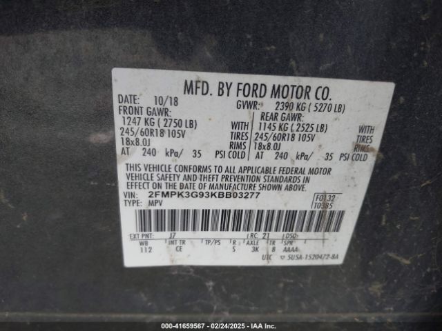 2019 FORD EDGE 2FMPK3G93KBB03277 Photo 8