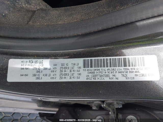 RAM 1500 2019 1C6SRFFT6KN733931 Image 9