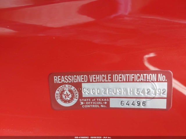 2C3CDZFJ9MH542192 Dodge 2021