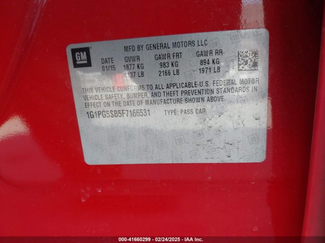 1G1PG5SB5F7166531 Chevrolet CRUZE LTZ