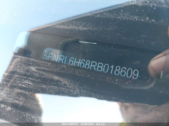 5FNRL6H68RB018609 Honda Odyssey Ex-l