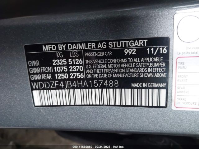 WDDZF4JB4HA157488 Mercedes-Benz E 300