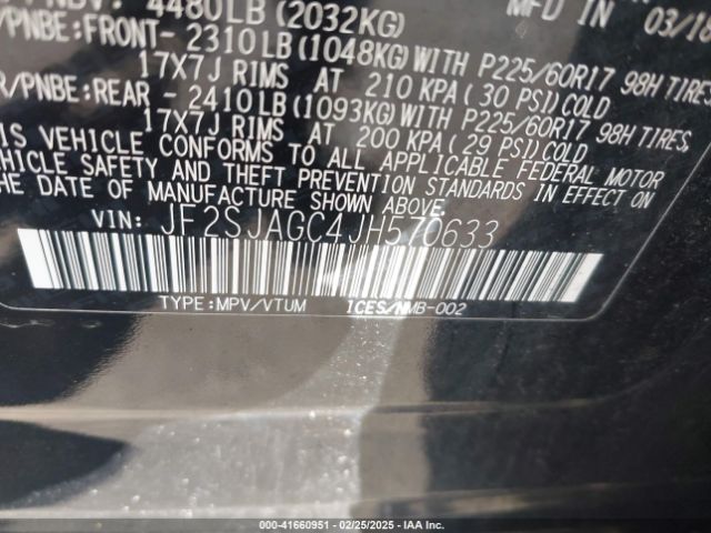 2018 SUBARU FORESTER JF2SJAGC4JH570633 Photo 8