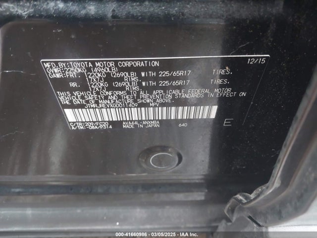 JTMRJREVXGD011409 Toyota Rav4 Hybrid Xle