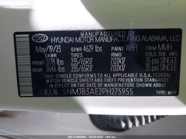 2023 HYUNDAI TUCSON 5NMJB3AE2PH275955 Photo 8