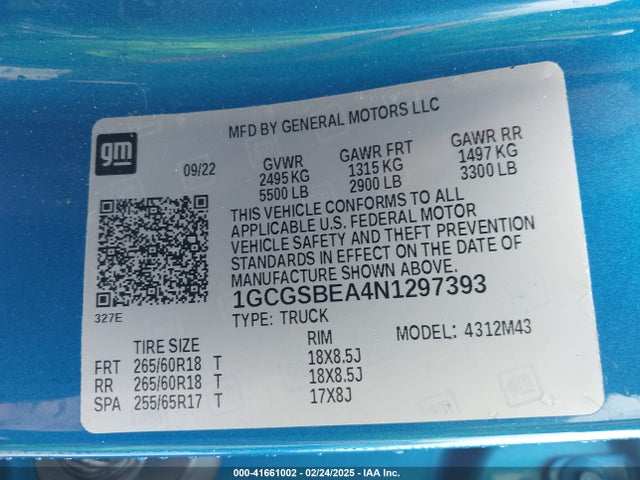 2022 CHEVROLET COLORADO 1GCGSBEA4N1297393 Photo 8