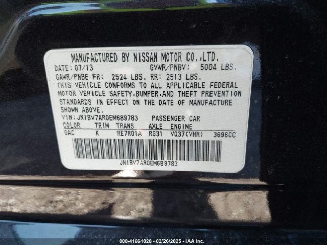 JN1BV7AR0EM689783 Infiniti Q50 SPORT