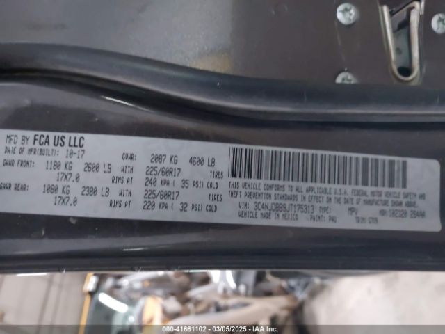 3C4NJDBB9JT175313 Jeep Compass Latitude 4x4