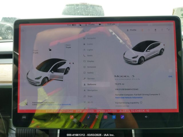 5YJ3E1EA8KF472540 Tesla Model 3 Long Range/mid Range/standard Range/standard Range Plus