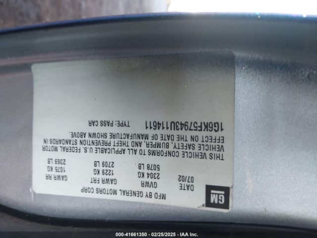 2003 CADILLAC DEVILLE 1G6KF57943U114611 Photo 8