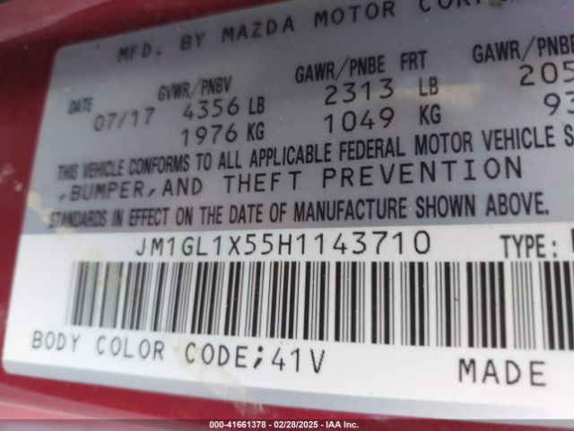 JM1GL1X55H1143710 Mazda Mazda6 Grand Touring