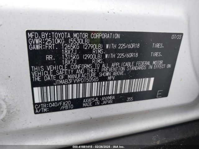 JTMAB3FV9PD150565 Toyota Rav4 Prime Se