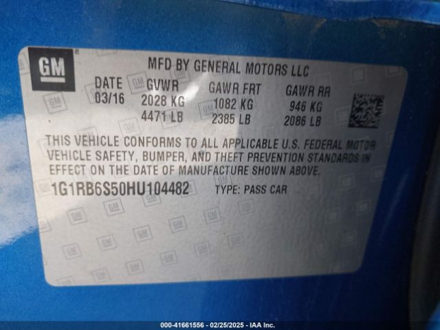 1G1RB6S50HU104482 Chevrolet Volt Premier