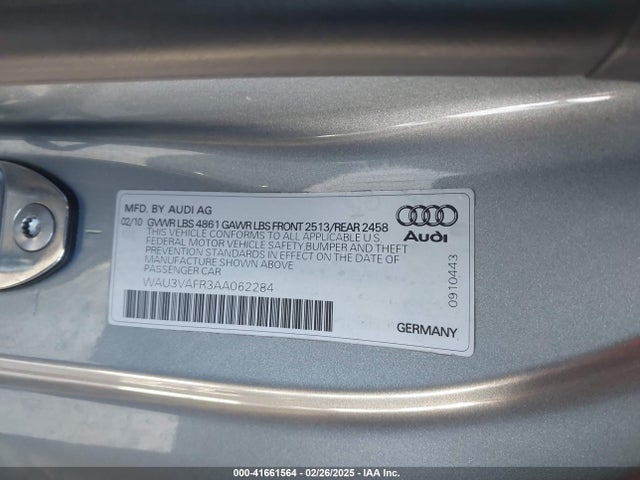 Продаж на аукціоні авто 2010 Audi S5 4.2 Premium Plus, vin: WAU3VAFR3AA062284, номер лоту: 41661564