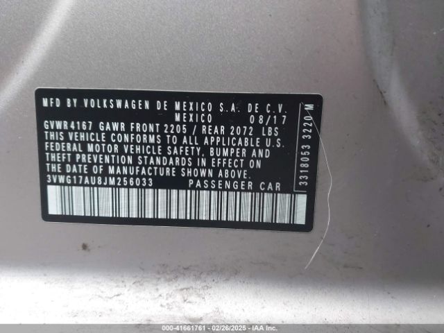 3VWG17AU8JM256033 Volkswagen Golf Tsi S/tsi Se