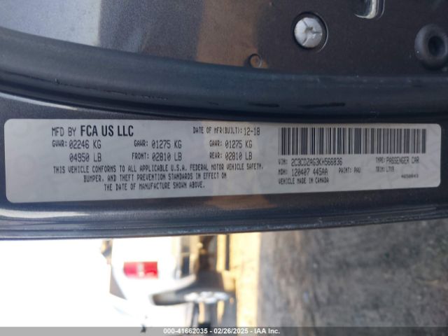 2C3CDZAG3KH566836 Dodge 2019