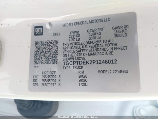 1GCPTDEK2P1246012 Chevrolet Colorado 4wd  Short Box Z71