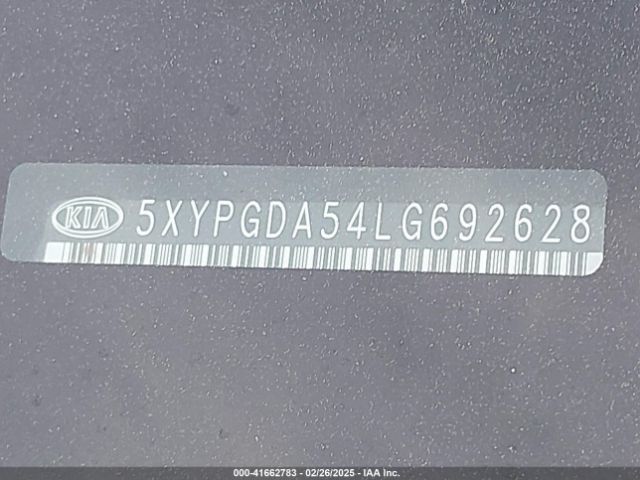 5XYPGDA54LG692628 KIA Sorento 3.3l Lx