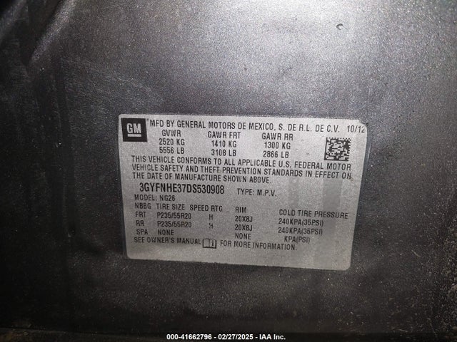 2013 CADILLAC SRX 3GYFNHE37DS530908 Photo 8