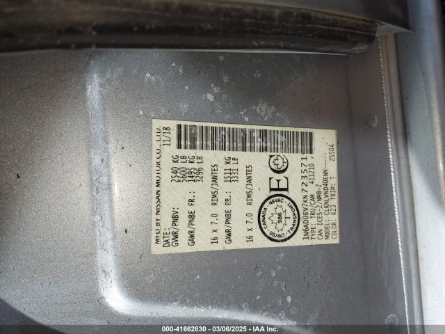 Nissan Frontier Pro-4x/s/sl/sv 2019 1N6AD0EV7KN723571 Image 9