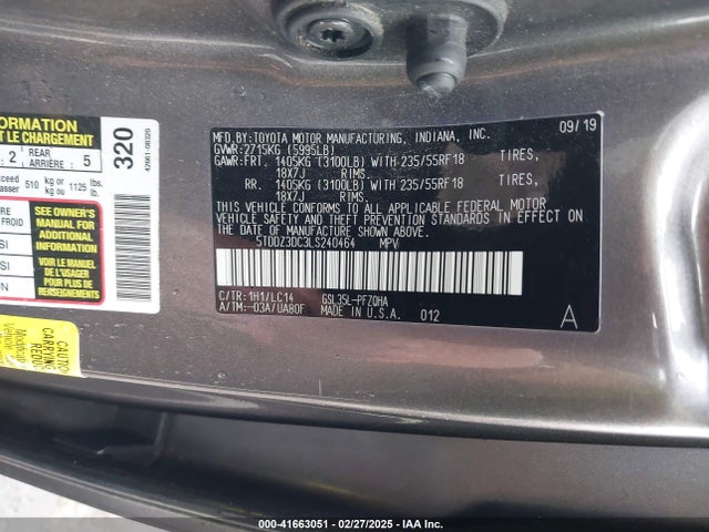 Toyota Sienna Xle Premium 2020 5TDDZ3DC3LS240464 Image 9