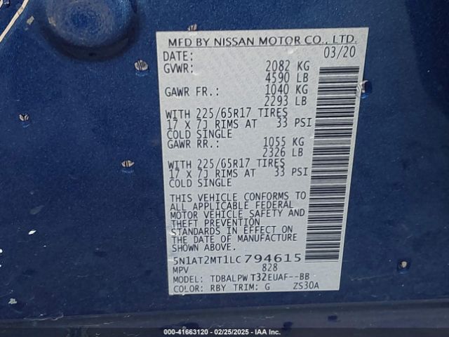 2020 NISSAN ROGUE 5N1AT2MT1LC794615 Photo 8