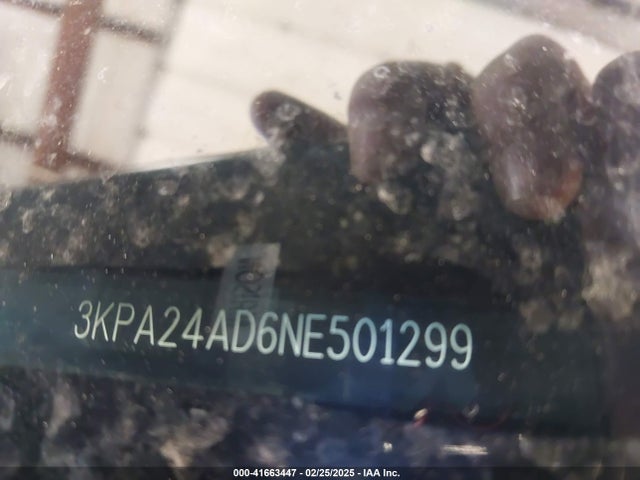 3KPA24AD6NE501299 KIA RIO S