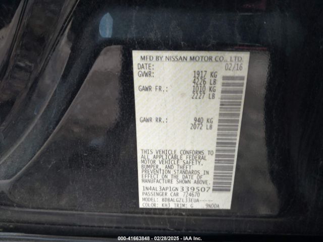 1N4AL3AP1GN339507 Nissan Altima