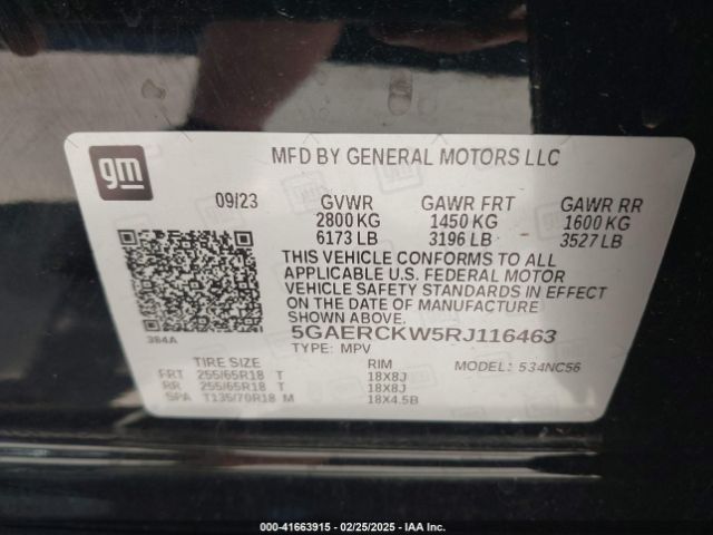 5GAERCKW5RJ116463 Buick Enclave Premium Fwd