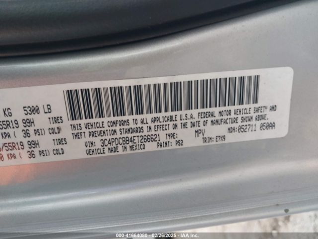 3C4PDCBB4ET266621 Dodge Journey Sxt