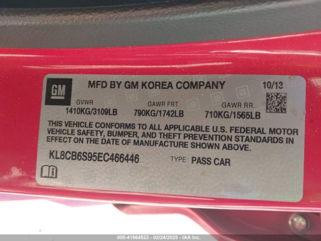 KL8CB6S95EC466446 Chevrolet Spark Ls Auto