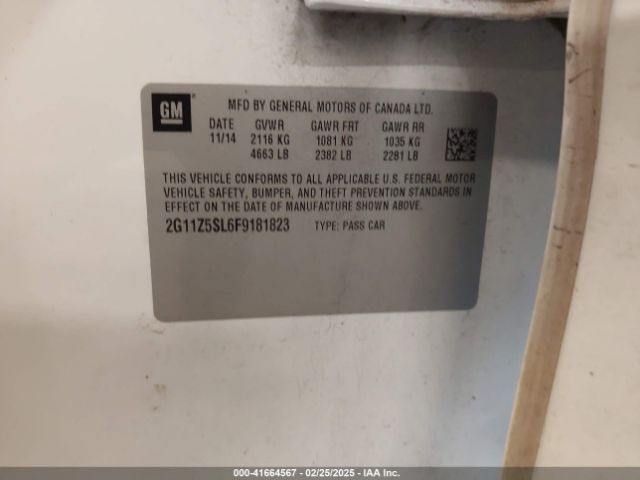 2G11Z5SL6F9181823 Chevrolet IMPALA LS