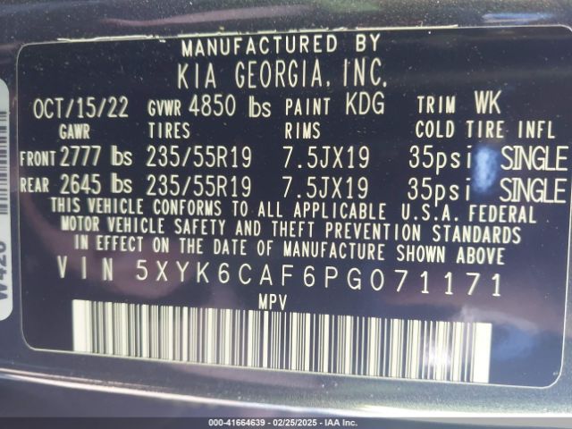 5XYK6CAF6PG071171 KIA Sportage X-line