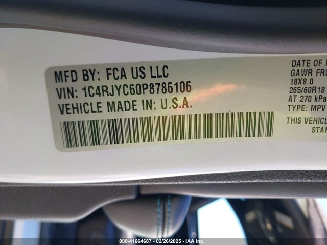 1C4RJYC60P8786106 Jeep Grand Cherokee 4xe Trailhawk
