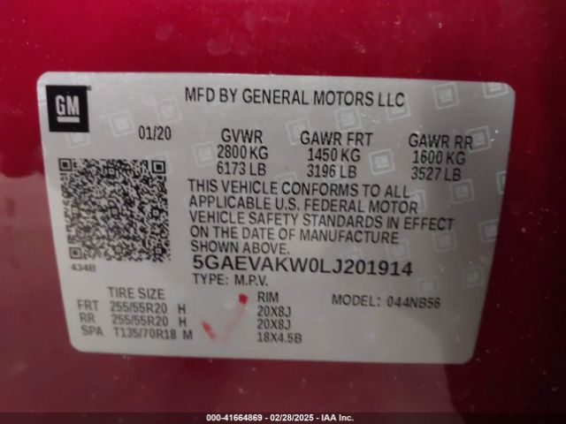 2020 BUICK ENCLAVE 5GAEVAKW0LJ201914 Photo 8