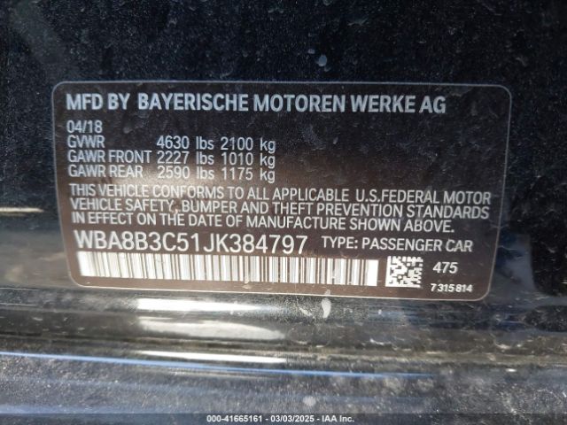 WBA8B3C51JK384797 BMW 340i