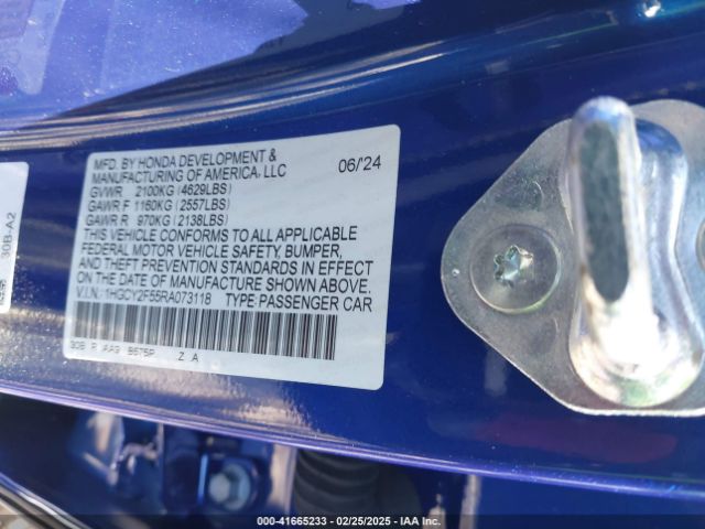 1HGCY2F55RA073118 Honda Accord Hybrid Sport
