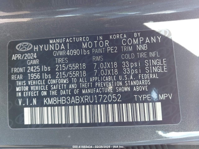 Hyundai Kona Sel 2024 KM8HB3ABXRU172052 Image 9